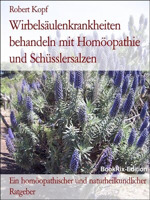 cover image of Wirbelsäulenkrankheiten behandeln mit Homöopathie und Schüsslersalzen